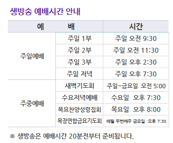 생방송 예배